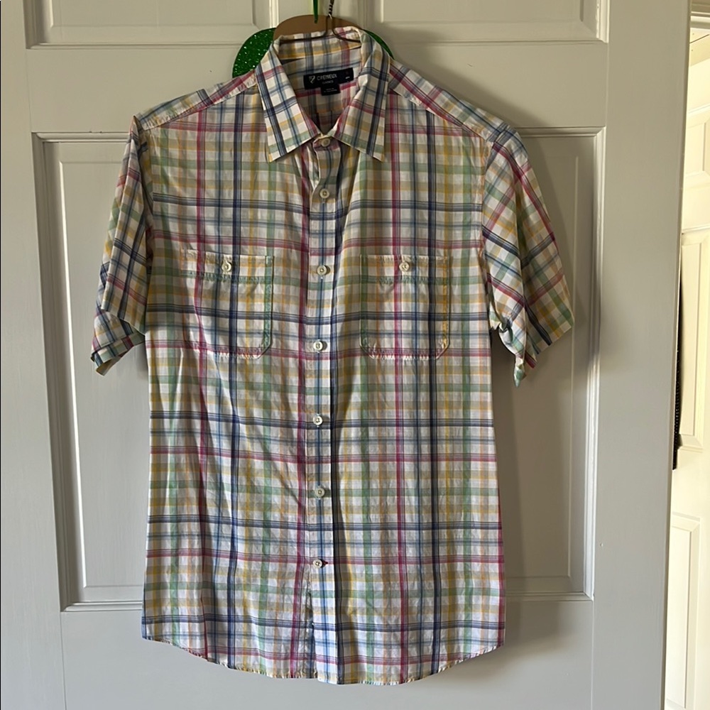 Daniel Cremieux Blue and Pink Casual Button Down Shirt